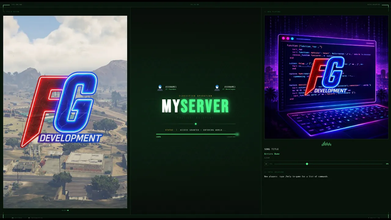 Tactical Loading Screen - Script(OpenSource)
