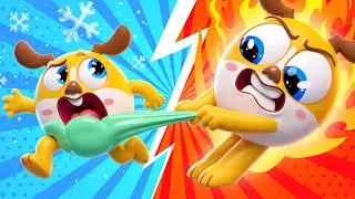 🥶 Hot vs Cold Room Challenge! 🔥 | Hot vs Cold Song | DooDoo & Friends Kids Songs