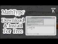 Math Type Software free download and install Math Type