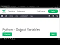 W3schools Python Output Variables