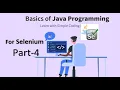 Java Programming Basics for Selenium Part - 4 Functions Constructors and More