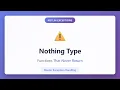 Kotlin Nothing Type Explained Functions That Never Return Exception Handling Tutorial