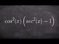 How to use the pythagorean identities to simplify a trigonometric expression