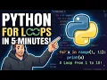 Learn Python for loops in 5 minutes