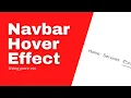 Navbar Hover Effect Pure CSS Web Design