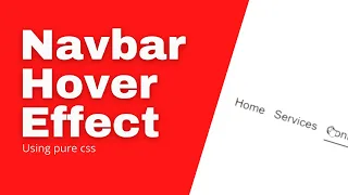 Navbar Hover Effect Pure CSS Web Design