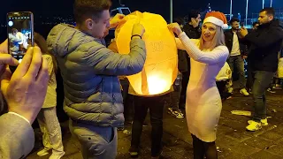 احتفالات راس السنة في اسطنبول 2025 اورتا كوي اشهر الاماكن السياحية اجواء الحب في كل مكان 