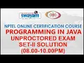 Programming in java Unproctored Exam Solution nptel NPTEL JAVA Solution July 2021