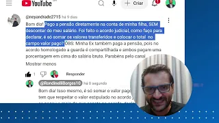 Como declarar a pensão que NÃO é descontada do salário?