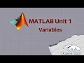 Variables in MATLAB