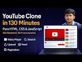Build YouTube Clone Pure HTML CSS JavaScript No Frameworks Full Project Tutorial
