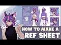 How I made my Vtuber Character Ref Sheet - Tutorial Guide