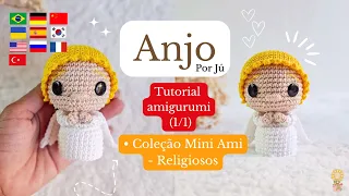 Anjo amigurumi de crochê, presépio - Crochet angel nativity scene patterns mini toys