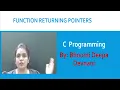 Functions returning pointers in c