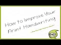 How to Improve Your PRINT Handwriting