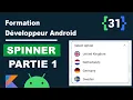 SPINNER in Android Studio Part 1 - Drop-down list Android Studio Training in Kotlin