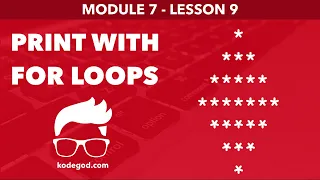Module 7 - Lesson 9 Print diamond shape of symbol Learn Programming