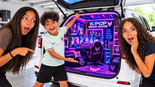 On crée une PIÈCE SECRÈTE KEPOP DÉMON HUNTER dans la VOITURE 