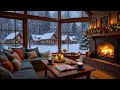 Lagu Warm Winter Coffee Shop Jazz ☕ Relaxing Piano \u0026 Fireplace Ambience for Study, Work