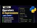 Python Programming Course Part 4 Operators Expressions Python for