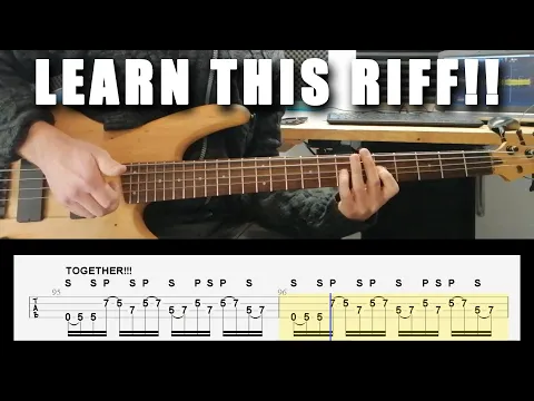 Download MP3 LEARN THIS SLAP BASS RIFF!! (repeat after me, TAB included)