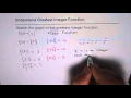 Understand Floor or Greatest Integer Step Function
