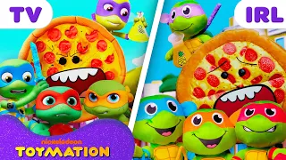 Teeny Mutant Ninja Turtles Plushies Take Down a PIZZA MONSTER! 🍕🐢 | Toymation