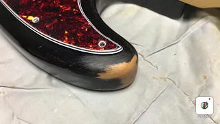 fixing a bad relic job on a fender jazz bass or any guitar 