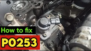 P0253 p0253 injection pump fuel metering control a low injector code p0253