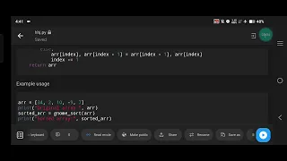 Python Program for Gnome Sort Algorithm - Step-by-Step Implementation