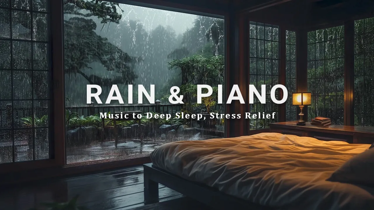 Healing Music with Piano and Rain Sounds - For Stress Release And Restful Deep Sleep, Meditation