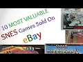 Top 10 Most Valuable SNES Games Sold on eBay - Game Price Guide Super Nintendo Collecting