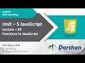 Unit 5 Functions in JavaScript