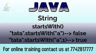 how to check a string starts with a given prefix in java startsWith in java