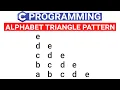 Easy way to Make Triangle Pattern in C Language C Program to Display Triangle Using Alphabets
