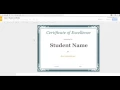 How to create a certificate in Google Slides