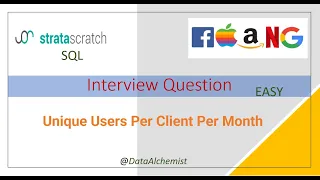 Unique Users Per Client Per Month Easy StrataScratch SQL Solution Interview Problem