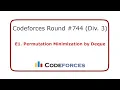 E1 Permutation Minimization by Deque Codeforces Round 744 Div 3