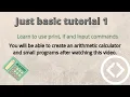 Just BASIC - tutorial 1