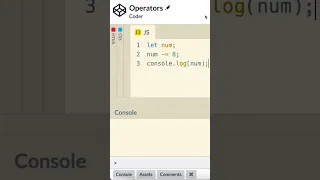 JavaScript Assignment Operators