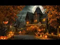 Download Lagu Haunted Mansion Halloween Ambience 🏰🌕 Falling Leaves, Crackling Fire \u0026 Owl, Night Spooky Sound