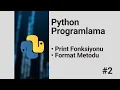 Python Programlama I Print Fonksiyonu I Format Metodu