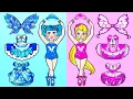 Download Lagu Pink and Blue Barbie Elsa Dress Up Contest - Barbie Dress Handmade - DIY Arts \u0026 Paper Crafts