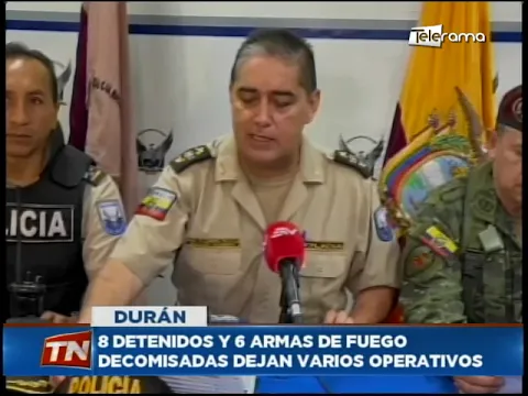 8 detenidos y 6 armas de fuego decomisadas dejan varios operativos