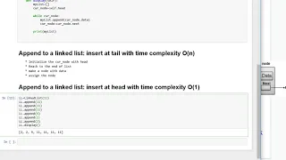 Linked List in Python Part 2 append in a linked list at head at tail or at a specific node