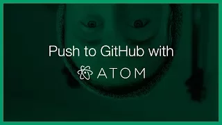 Pushing to GitHub with Atom