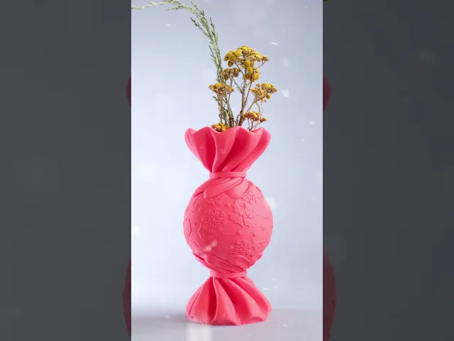 Christmas Candy Vase – Festive Decorative Holiday Vase in Candy Wrap Design video thumbnail