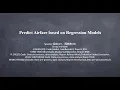 Flight-fare prediction via Regression Model Mechine Learning