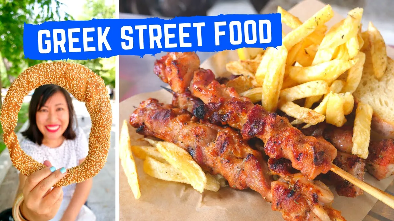 GREEK STREET FOOD tour in ATHENS, GREECE | Mouthwatering SOUVLAKI | Amazing GREEK FOOD