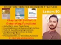 Lesson 80 Part II Generating Functions Theorems Useful Facts About Power Series Counting Problems